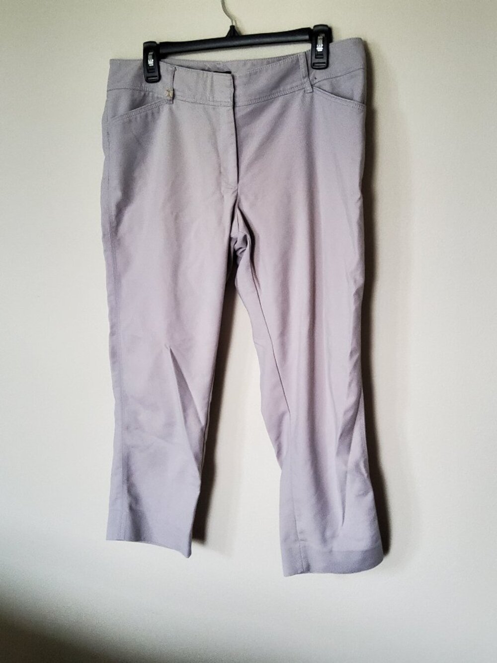 White House Black Market Gray slim ankle pants size 12R